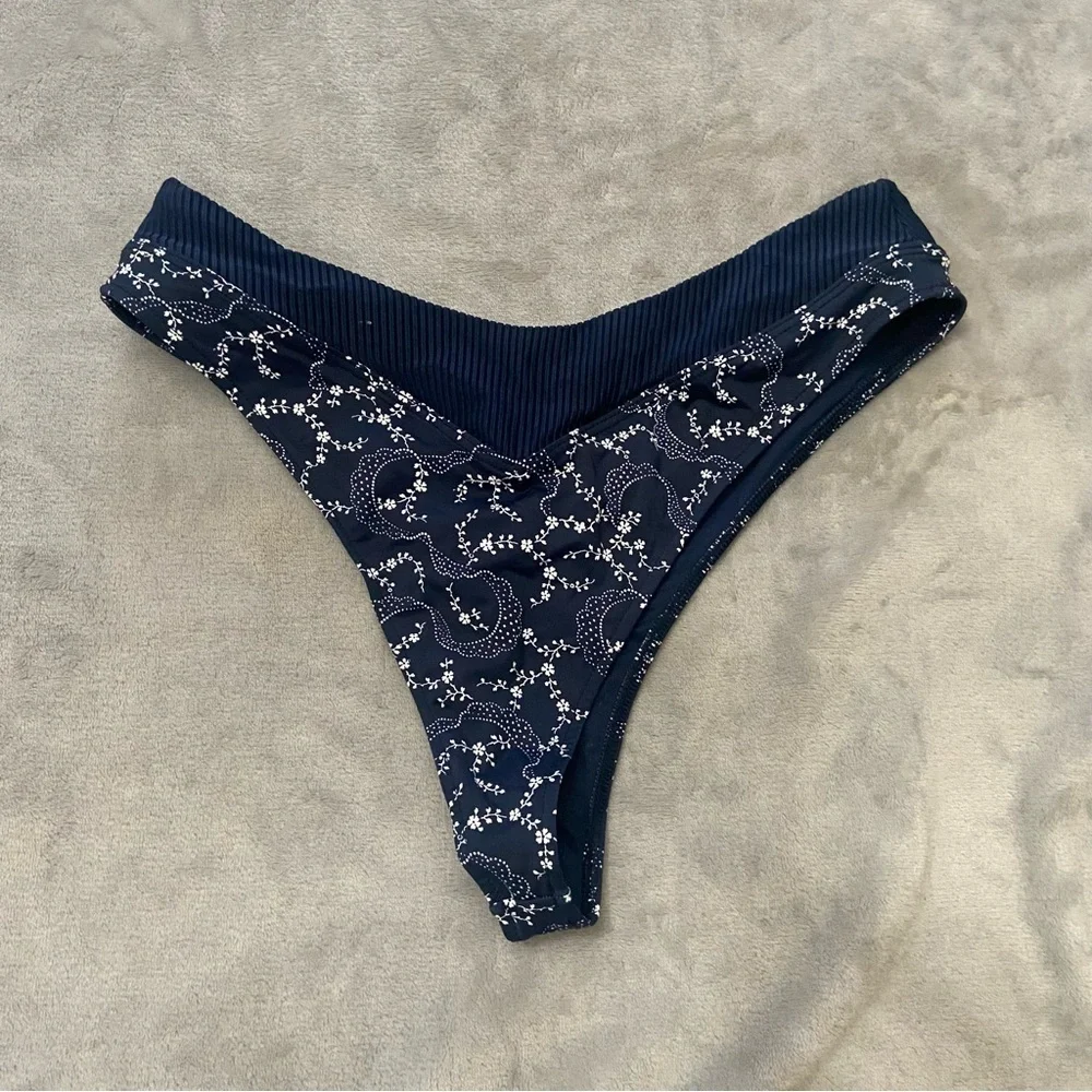 New! Frankie’s Bikinis Bellamy Ribbed Bikini Bottom 24131